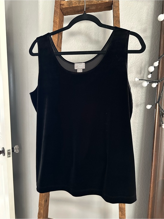 Chico's Tops - Chico's Black Velvet Tank Top, size large (2)